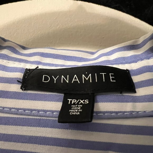 Dynamite Striped Button Up Blouse - Size XS - Picture 2 of 2
